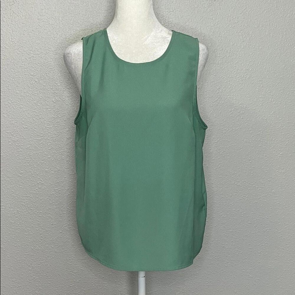 JCrew Factory Satin Tank Top Green Size Medium